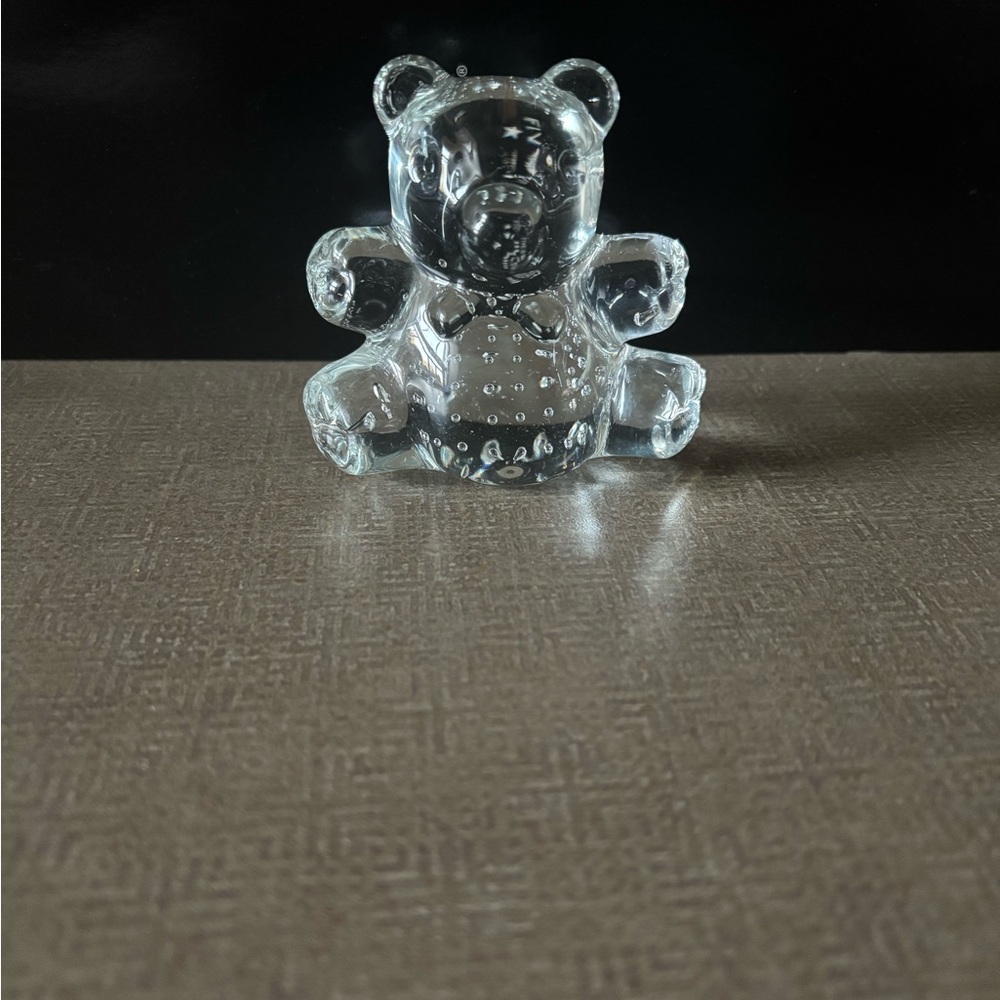 Crystal Clear Glass Bear Figurine